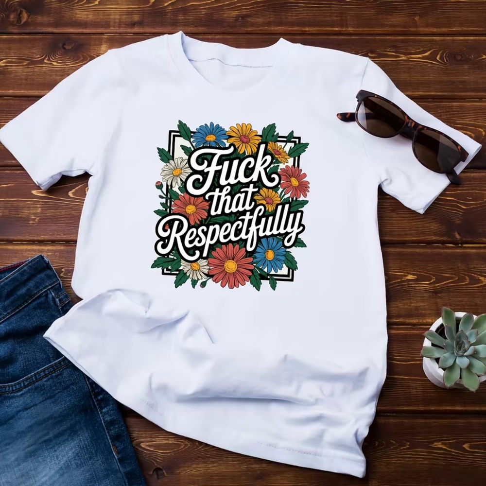 Floral Graphic White Tee